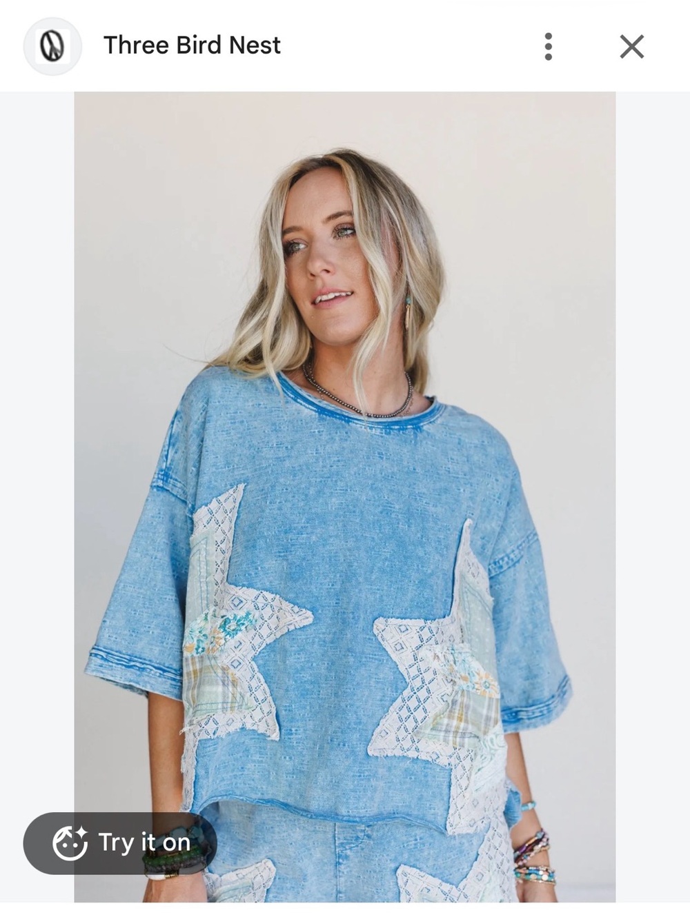 Oli & Hali Teal Star Appliqué Lounge Set - Picture 2 of 7